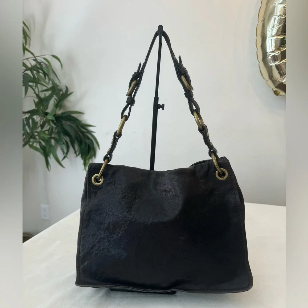 VTG! Fossil Foldover Shoulder Bag with Gold Accents - Picture 5 of 16